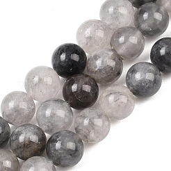 天然石クラウディクォーツビーズ連売り  ラウンド  16~16.5mm  穴：1.6mm  約24~25個/連  15.35~15.94インチ（39~40.5cm）&nbsp;G-L648-A09-16mm