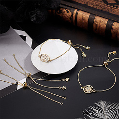 10Pcs 1MM Brass Box Chain Slider Bracelet Making&nbsp;MAK-BBC0001-35