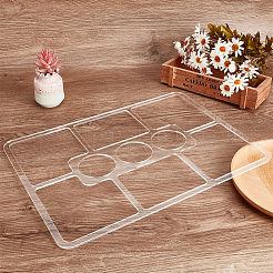木工用長方形 9 ポケット アクリル トレイ ルーター テンプレート  DIY木工ツール  透明  285x380x4mm&nbsp;FIND-WH0420-59