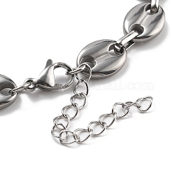 304 Stainless Steel Oval Link Chains Bracelets for Men & Women&nbsp;BJEW-D042-52P