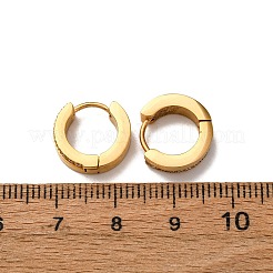 304 Stainless Steel Cubic Zirconia Hoop Earrings&nbsp;EJEW-D331-12G