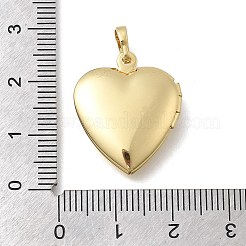 Valentine's Day Brass Heart Locket Pendants&nbsp;KK-D431-035G-G
