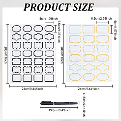 6 Sheets 3 Styles PVC Blank Self-Adhesive Stickers for Seasoning Jar&nbsp;DIY-GO0001-19