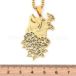 201 Stainless Steel Pendant Necklaces&nbsp;LS-NJEW-C066-19G