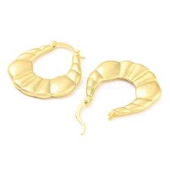 Croissant Shape Rack Plating Brass Hoop Earrings&nbsp;EJEW-A028-01G