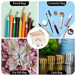 6Pcs DIY Blank Canvas Women's Zipper Makeup Organizer Bag&nbsp;AJEW-TA0003-24F