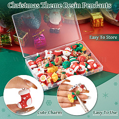 40Pcs 20 Styles Christmas Theme Opaque Resin Pendants&nbsp;RESI-TA0003-58