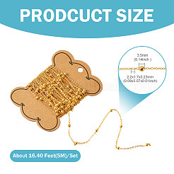 5M Brass Flat Oval Cable Chains&nbsp;CHC-TADJ0001-01G