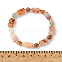 Natural Ferruginous Quartz & Super Seven Quartz Beaded Bracelets&nbsp;BJEW-JB13925