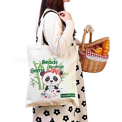 キャンバストートバッグ  再利用可能なポリコットンキャンバスバッグ  買い物の為  工芸  贈り物  ライム  40x35cm&nbsp;ABAG-C001-01C