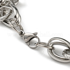 Non-Tarnish 201 Stainless Steel Oval Link Chain Bracelets&nbsp;STAS-Z056-19P