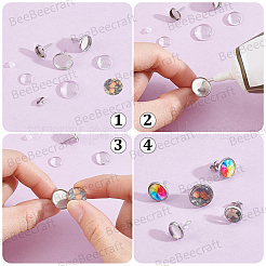 50Pcs 304 Stainless Steel Flat Round Stud Earring Settings&nbsp;STAS-BBC0010-39B