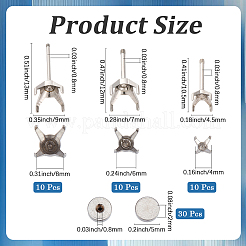 30Pcs 304 Stainless Steel Stud Earring Findings&nbsp;STAS-SC0010-62