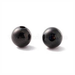 202ステンレスビーズ  片穴  ラウンド  電気泳動黒  8x7.5mm  半分穴：2mm&nbsp;STAS-M295-01EB-04