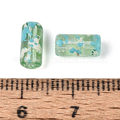 ピカソの透明ガラスのラッパビーズ  ミディアムアクアマリン  9x4.5mm  穴：1mm  約1500個/ポンド&nbsp;SEED-N010-02H
