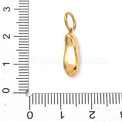 304ステンレスペンダント  バレエシューズのチャーム  ゴールドカラー  17x5x4mm  穴：5mm&nbsp;X-FIND-T075-04G