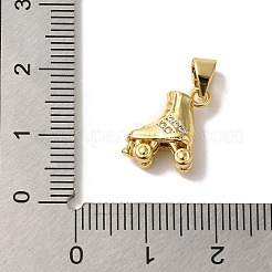 Rack Plating Brass Micro Pave Cubic Zirconia Charms&nbsp;KK-U027-34G