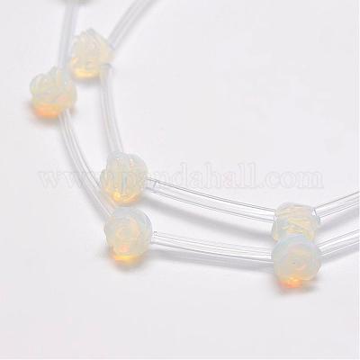 オパライトの散りばめられたビーズ  ローズ  10x5~9mm  穴：1mm&nbsp;G-O156-B-12-1