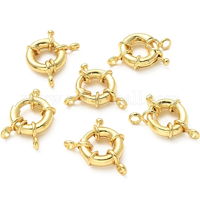 Rack Plating Brass Spring Ring Clasps&nbsp;KK-YW0001-47-1