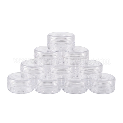 プラスチックビーズ収納ケース  シードビーズ容器  ラウンド  直径約3.9 CM  高さ2.2センチ  容量：10ml（0.34液量オンス）&nbsp;C076Y-1
