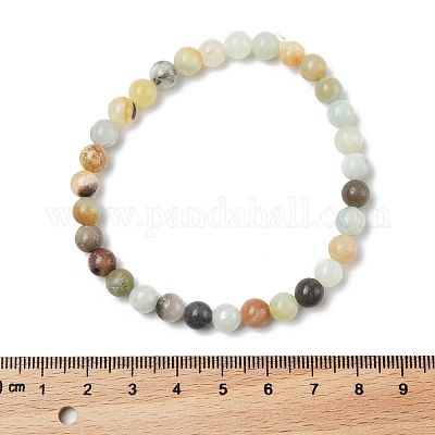Natural Amazonite Bead Stretch Bracelets&nbsp;BJEW-K212-A-007-1