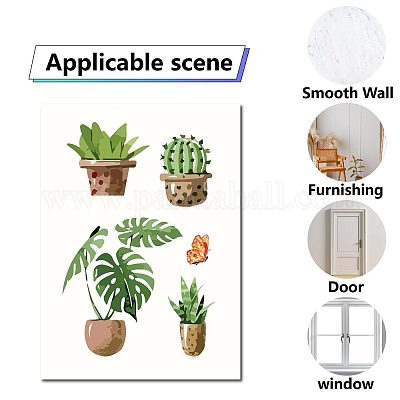 PVC Window Sticker&nbsp;DIY-WH0435-001-1