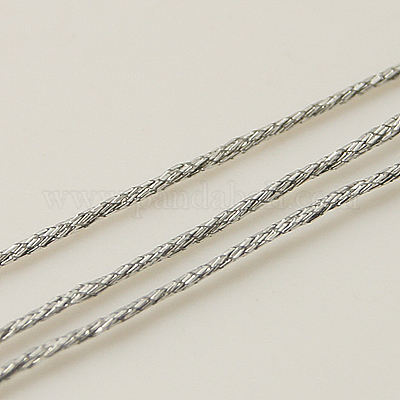 メタリック糸  刺しゅう糸  6プライ  銀  0.6mm  約546.8ヤード（500m）/ロール&nbsp;MCOR-G001-0.6mm-13-1