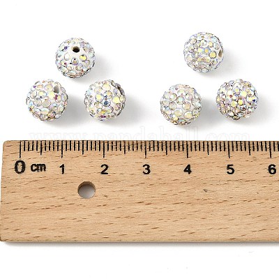 Polymer Clay Rhinestone Beads&nbsp;RB-N006-18-1
