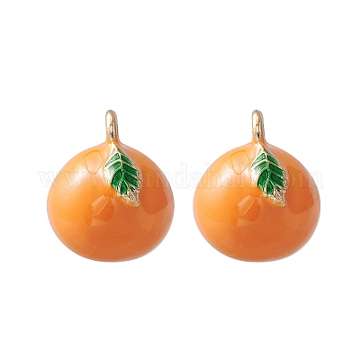 2Pcs Brass Enamel Charms&nbsp;KK-YW0001-94-1