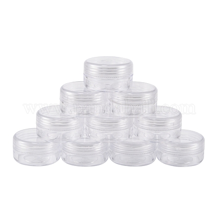 プラスチックビーズ収納ケース  シードビーズ容器  ラウンド  直径約3.9 CM  高さ2.2センチ  容量：10ml（0.34液量オンス）&nbsp;C076Y-1