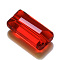 K9 Glass, Imitation Austrian Crystal Beads, Grade AAA, Faceted, Rectangle, Red, 8x14x5.5mm, Hole: 0.9~1mm