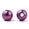 Spray Painted ABS Plastic Imitation Pearl Beads, Round, Purple, 6x5.5mm, Hole: 1.8mm, about 4540 pcs/500g
