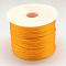 Nylon Satin Rattail Cords, Beading Threads for Bracelet Jewelry Making Chinese Knot Macrame Craft, Orange, 1.0mm, about 76.55 yards(70m)/roll