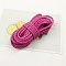 Braided PU Leather Cords, Round, Medium Violet Red, 4mm, about 2.19 Yards(2m)/Bundle