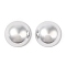 CCB Plastic Cabochons, Half Round, Platinum, 18x8mm