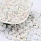 3/0 Glass Seed Beads, Opaque Colours Luster, Round, WhiteSmoke, 5~5.5x3~3.5mm, Hole: 1.5~1.6mm, about 3488pcs/pound
