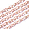 ABS Plastic Cable Chains, Oval, Misty Rose, 13.5~14x8x2mm, 14.9 inch~15.35 inch(38~39cm)/strand