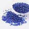 Round Transparent Colors Rainbow Glass Seed Beads, Blue, 12/0, 2mm, Hole: 1mm, about 3306pcs/50g