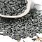 Baking Paint Glass Twist Bugle Beads, Round Hole, Gray, 7x2mm, Hole: 0.8mm, about 13636pcs/pound