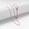 Brass Chain Necklaces, Cable Chain, with Lobster Clasps, Rose Gold, 17 inch(43.2cm)