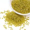 Round Glass Seed Beads, Transparent Colours Rainbow, Round, Yellow, 12/0, 2mm, Hole: 1mm, about 30000pcs/pound
