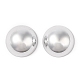 Ccbプラスチックカボション  半円  プラチナ  18x8mm&nbsp;KY-C020-15D-P-1