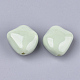 アクリルビーズ  ナゲット  ダークシーグリーン  23.5x23x12.5mm  穴：2.5mm  約125個/500g&nbsp;OACR-S029-058C-2
