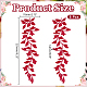 布パッチ  葉  レッド  235x70x1.4mm&nbsp;DIY-WH0750-053A-2