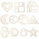 12Pcs MDF Geometric Shape Template&nbsp;DIY-UN0007-96A-1