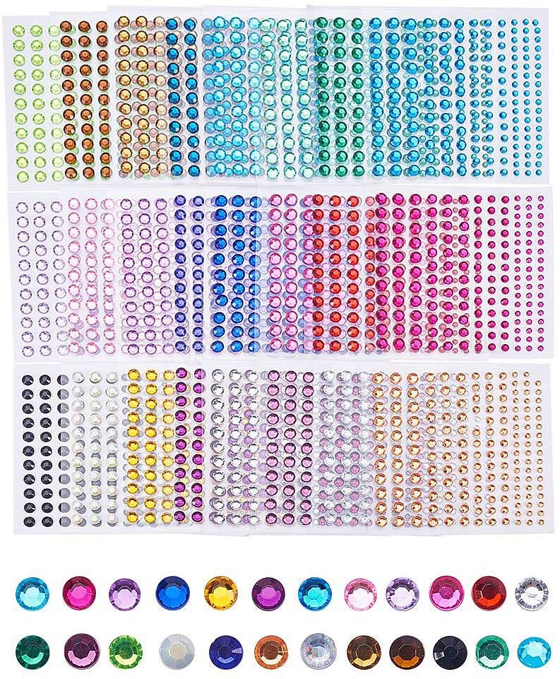 Wholesale Transparent Acrylic Rhinestone Sticker - Pandahall.com