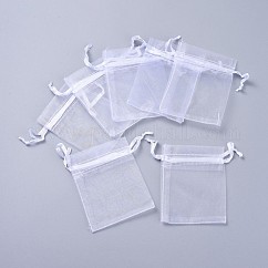 パールガーゼバッグ  ポプリ用オーガンジーポーチ  ホワイト  9x7cm