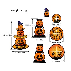 デザートテーブル用の3段紙製ハロウィンカップケーキスタンド  パーティーの装飾用カップケーキタワー  カボチャ  270~280x430mm&nbsp;PW-WG11E9C-01