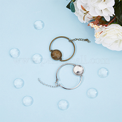 DIY Blank Dome Flat Round Link Bracelet Making Kit&nbsp;DIY-FH0005-75