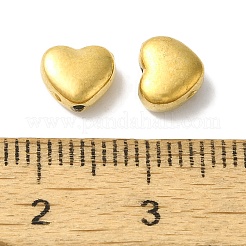 304ステンレススチールビーズ  ハート  ゴールドカラー  6x7x4mm  穴：1mm&nbsp;STAS-I305-143G
